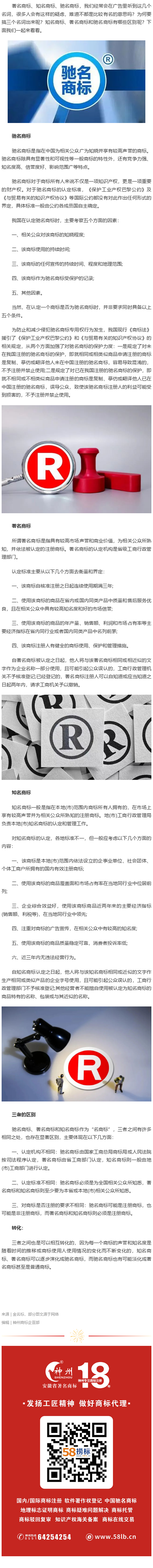 知名商標(biāo)、著名商標(biāo)和馳名商標(biāo)有哪些不同？