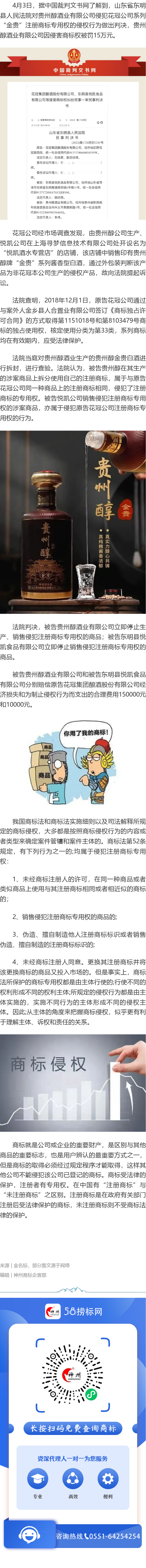 貴州醇酒業(yè)因侵害商標(biāo)權(quán)被罰15萬元！
