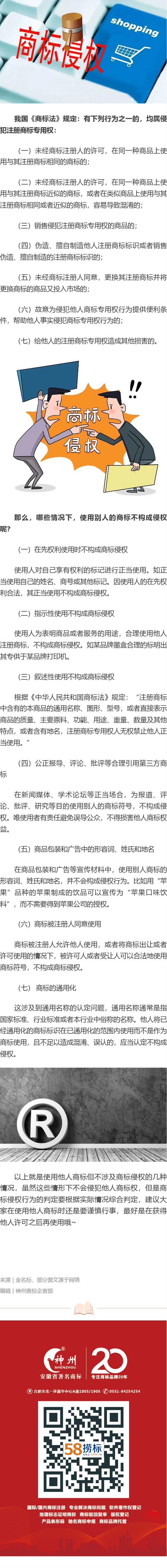 哪些情況下屬侵犯注冊商標專用權(quán)、哪些情況下使用了他人的注冊商標也不構(gòu)成侵權(quán)？